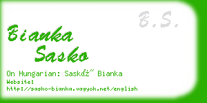 bianka sasko business card